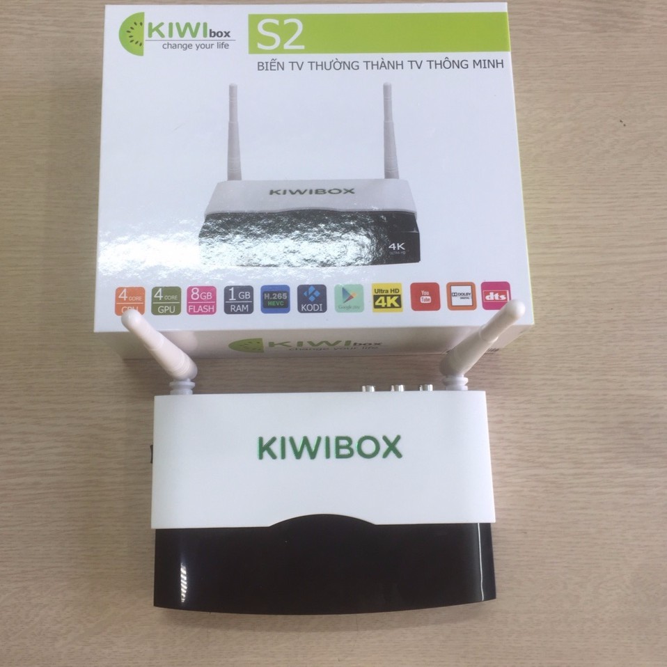 Tivi box Kiwi S2 Xem 60 kênh truyền hình, youtube, phim hd