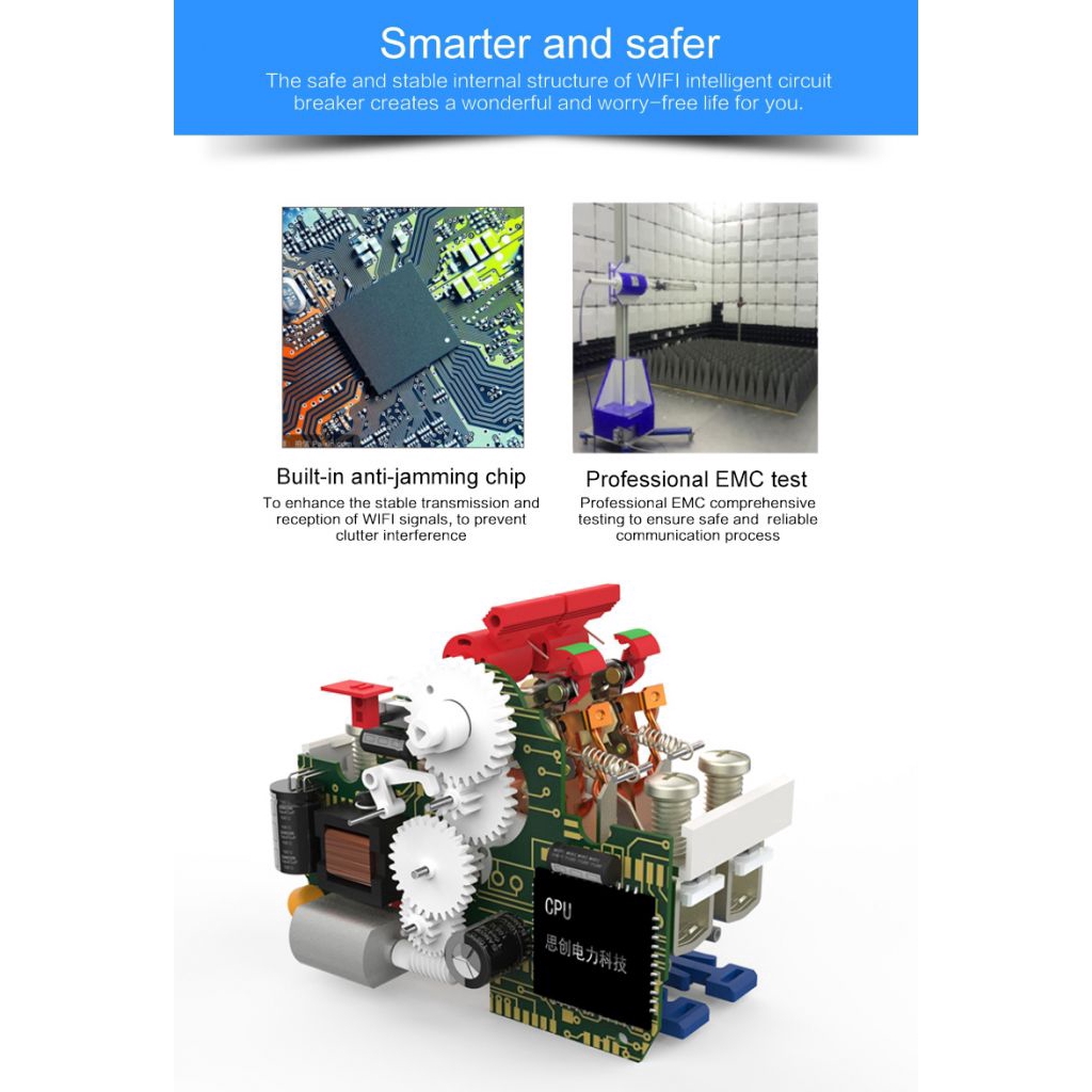 Smart WIFI Circuit Breaker 3P IoT Air Switch Smart Life/tuya Smart APP Control Support home | BigBuy360 - bigbuy360.vn