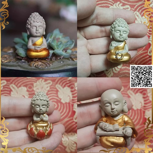 1260 Tượng phật Mini màu vàng ánh kim cầu may mắn - hạnh phúc - sức khỏe - bình an cho gia đình