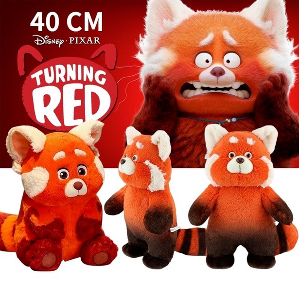 DISNEY Thú Nhồi Bông Hình Gấu Trúc 40CM Màu Đỏ / Đỏ Bằng cotton Trang Trí Phòng Cho Bé [2022]