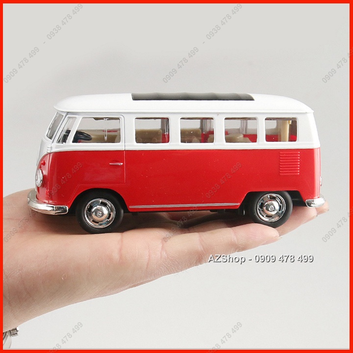 XE MÔ HÌNH TỈ LỆ 1:30 - XE BUS VAN T1 VW - NÂU - 7664N