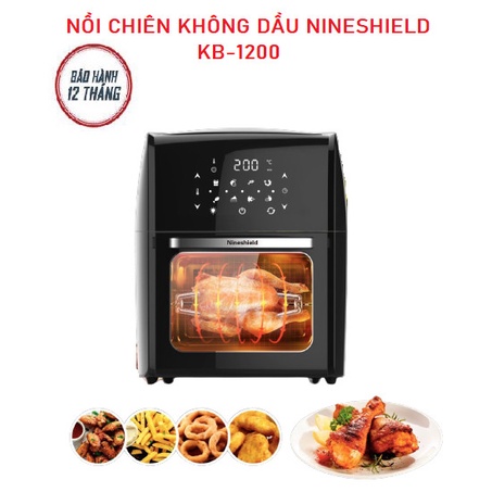 NỒI CHIÊN KHÔNG DẦU NINESHIELD 10 LÍT KB-8001M VÀ 10.5L KB-8002M/ 12.5L KB-1200 MẪU MỚI 2022