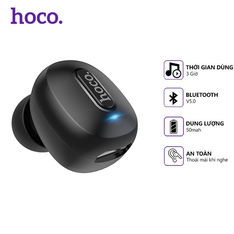 Tai nghe Bluetooth Hoco EK04 V5.0 hỗ trợ mic, tương thích nhiều thiết bị