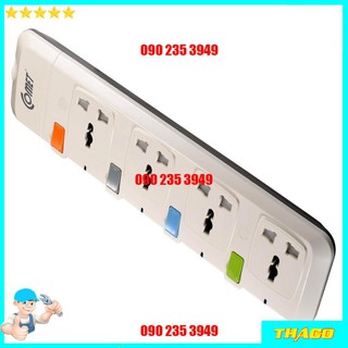 Ổ cắm điện 4 lổ 4 công tắc đa năng 3 mét 2500w Comet CESG2403 Đsg