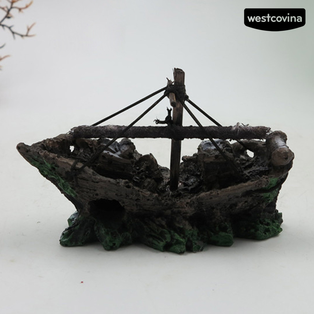 Mô hình thuyền buồm mini trang trí hồ cá