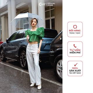 Quần jean suông vảy sơn CCHAT