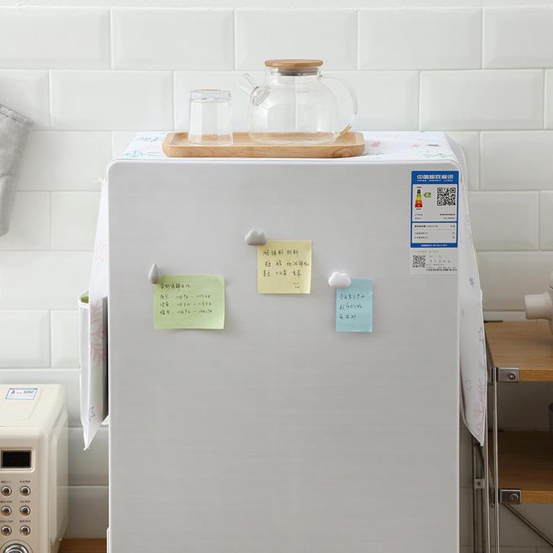 Tấm phủ chống bụi kích thước 130x145cm họa tiết hoạt hình dành cho tủ lạnh