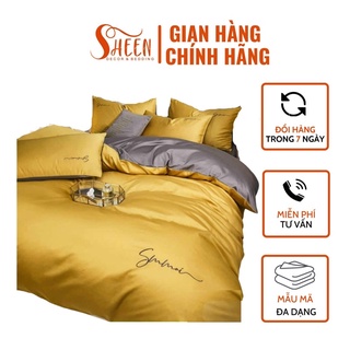 Bộ Chăn Ga Gối 4  món Lụa Telcel 60s Cao Cấp Sheen bedding lụa Sumoi nhập khẩu