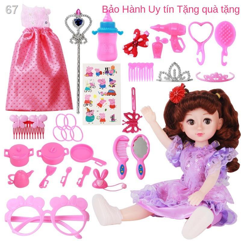 Bộ đồ chơi mô phỏng búp bê Barbie thông minh biết nói nháy mắt công chúa trẻ em váy cưới cô gáiQ
