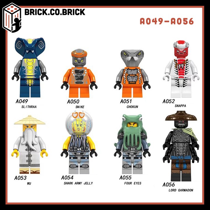 Lego Ninja Phantom Đồ Chơi Lắp Ráp Minifigure Và Non Lego Nhân Vật Hồ Ly Samurai Akita Zane Nya Kai Jay A049-A056