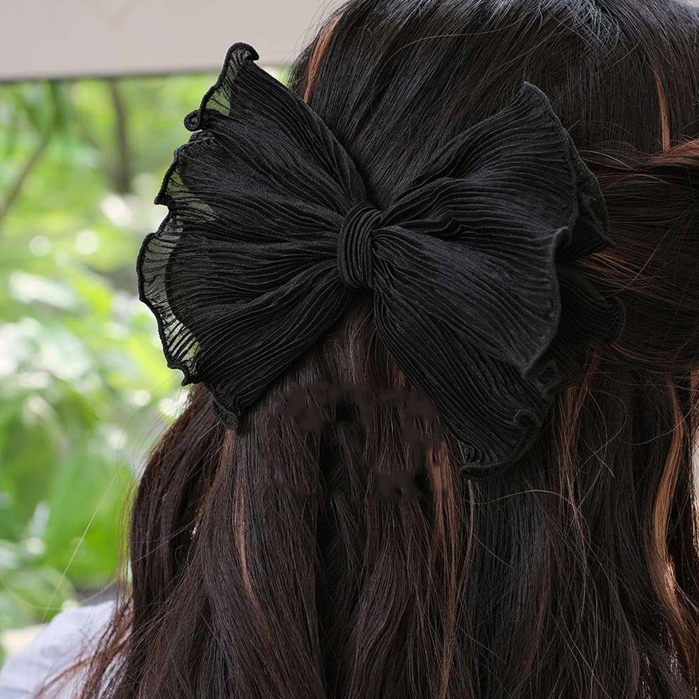 Kẹp Tóc Nơ Xếp Ly 15H Phong Cách Hàn Quốc Sang Trọng