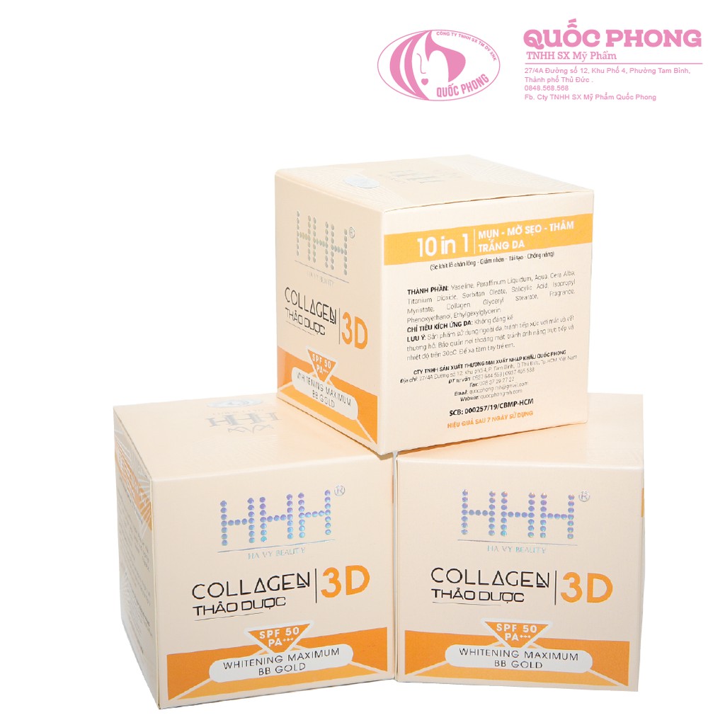 KEM DƯỠNG TRẮNG DA TOÀN THÂN tinh chất Vitamin E thảo dược Collagen chính hãng  HHH (Net. 200g)
