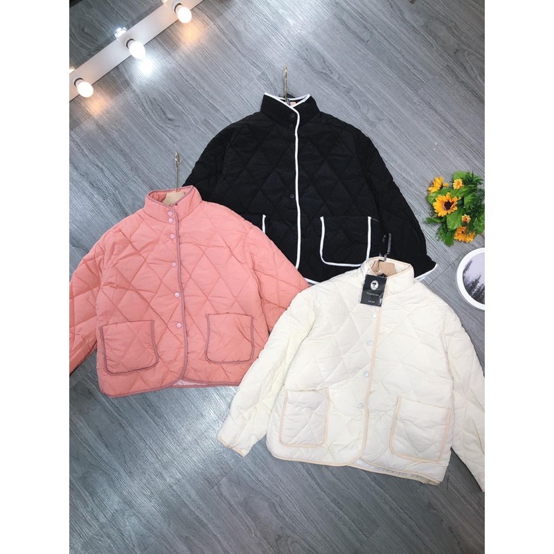 Áo Khoác Phao Trám Ô Viền ❤️freeship ❤️