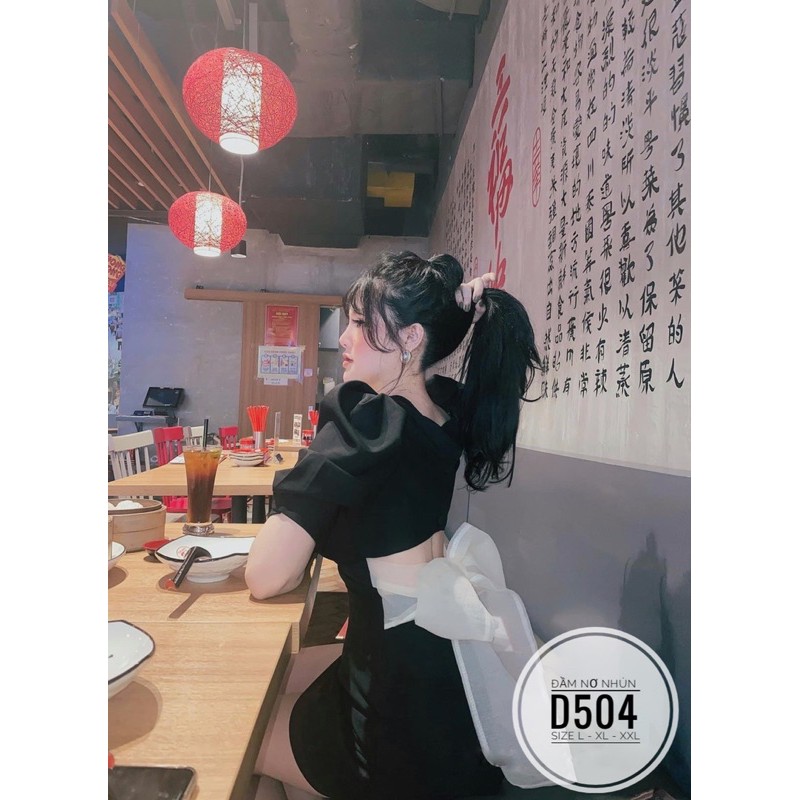 [Mã FATHANG5 giảm 10K đơn 50K] Bigsize Đầm nơ nhún D504 | BigBuy360 - bigbuy360.vn