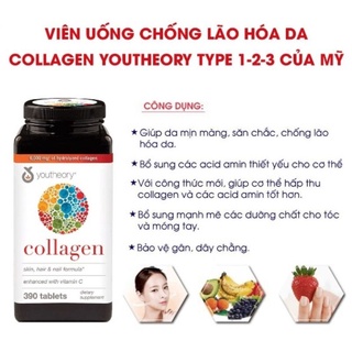 Viên uống collagen youtheory type 1 2 & 3 của mỹ