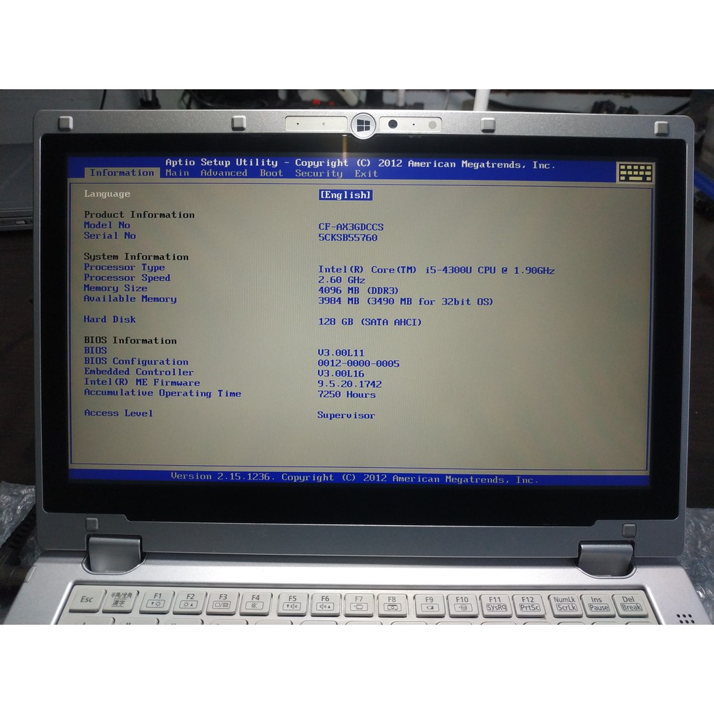 Laptop Panasonic nội địa Nhật Bản CF-AX3, CPU i5-4300U, RAM 4GB, SSD128GB - BH 6 tháng | BigBuy360 - bigbuy360.vn