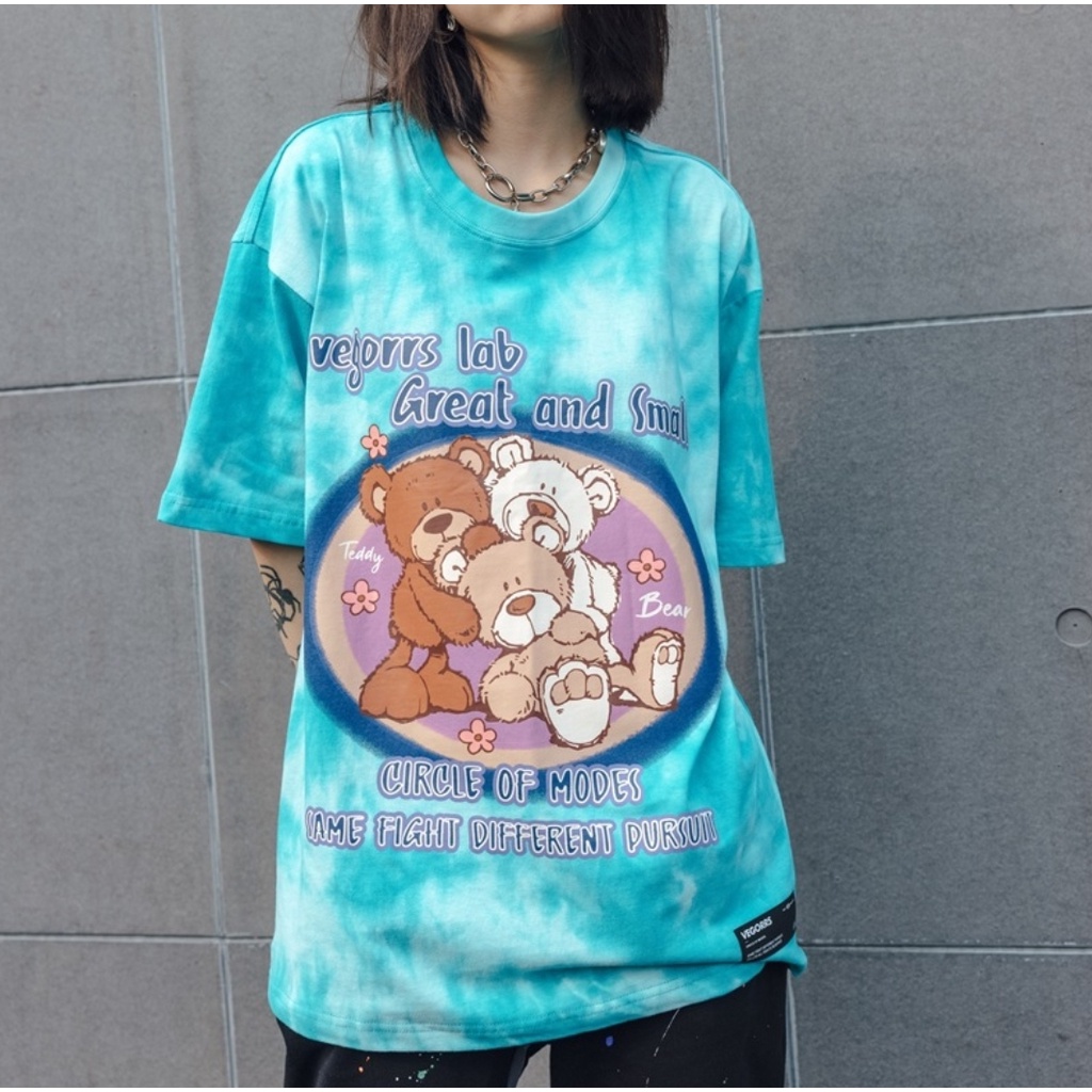 Áo thun tay lỡ MEANSTORE phông cotton Unisex nam nữ tee oversize form rộng pull Ulzzang vải mát - 533 3 gấu great