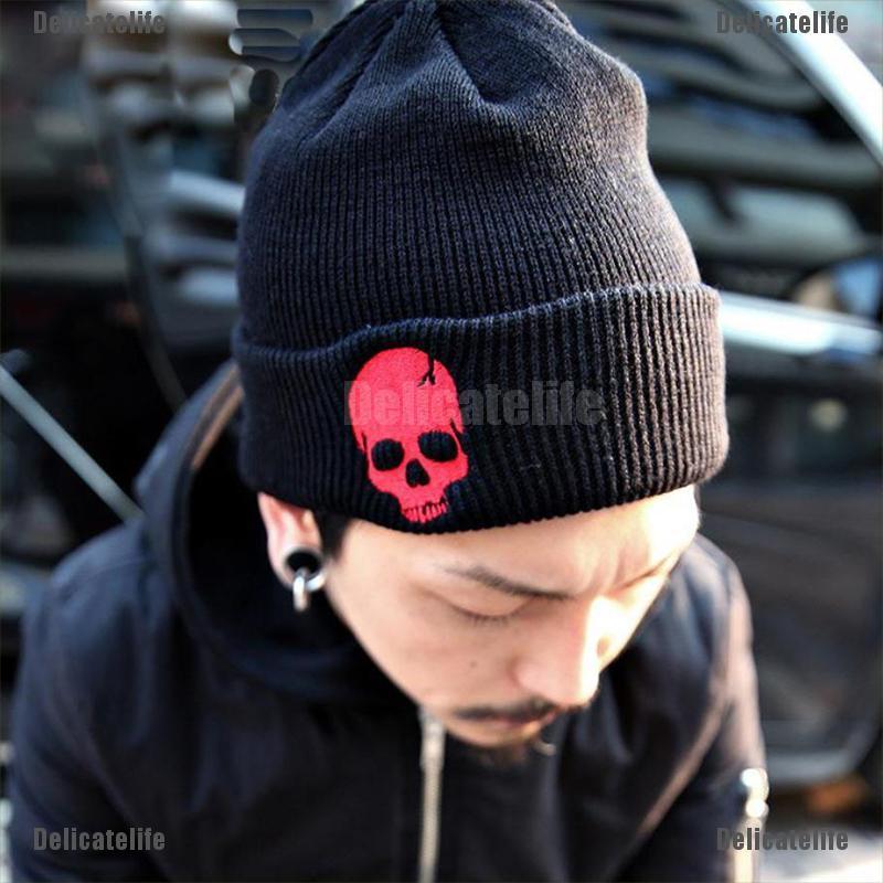 [Delicatelife] Crochet Cap Skull Knit Beanie Unisex Baggy Hip Hop Hat