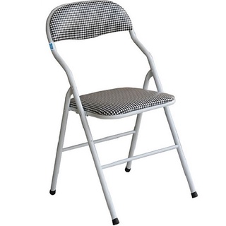 Ghế gấp sơn xuân hoà gs-01-00 sơn trắng, đệm kẻ