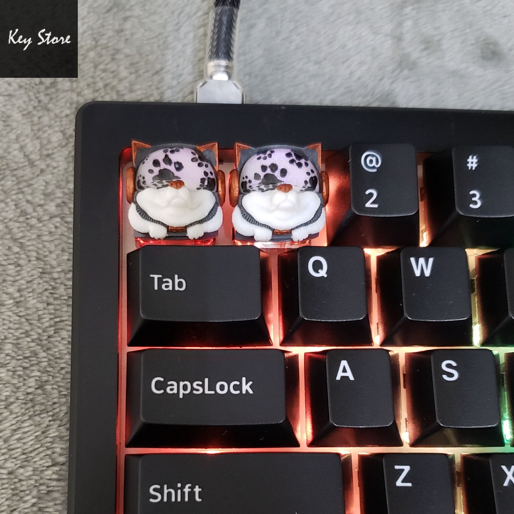 Nút bàn phím cơ artisan keycap sirius màu trắng xám