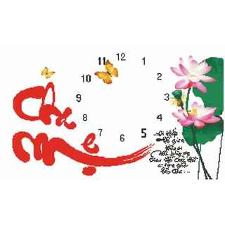 ĐH tranh thêu chữ thập Đi khắp thế gian không ai sánh bằng cha mẹ < P8636 > chưa thêu