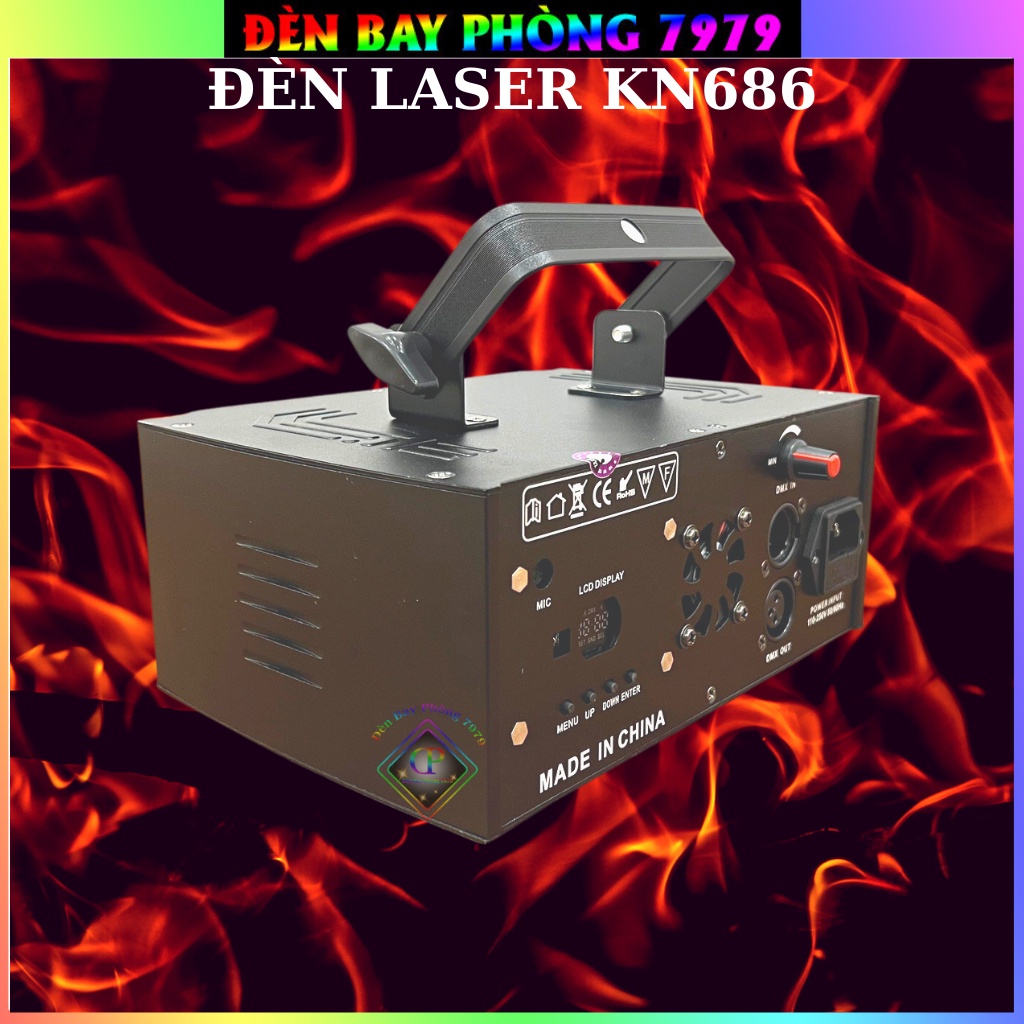 Đèn Laser Phòng Bay KN 686 Với Hơn 1600 Hiệu Ứng Hình 3D Dùng Cho Phòng Bay, Karaoke, Bar