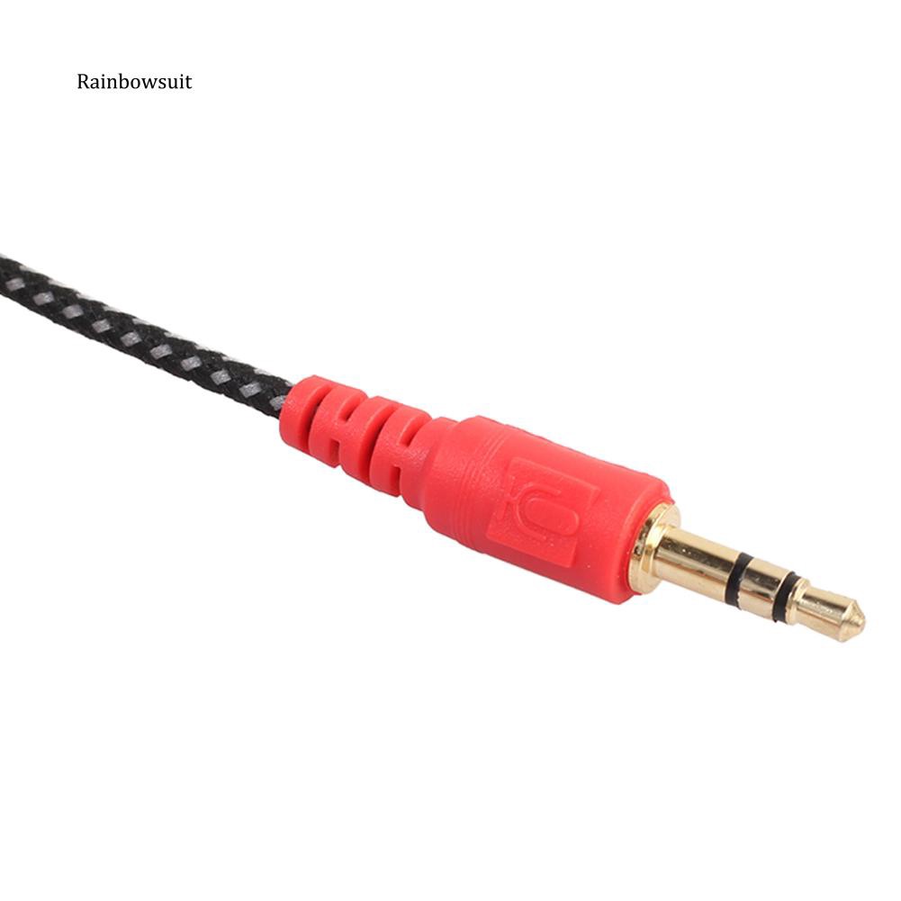 RB-3.5mm 2 Male Plug to 1 Female Jack Audio Mic Headset Splitter Adapter Cable
