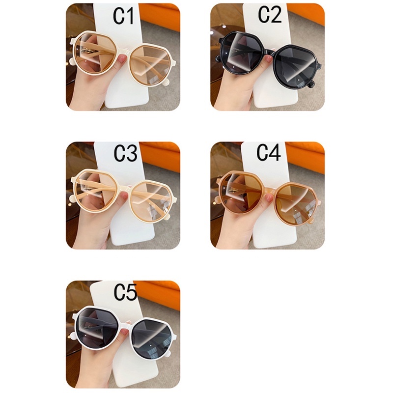✨✨Kính râm thời trang kiểu tròn chống tia UV400 cá tính dành cho nữ