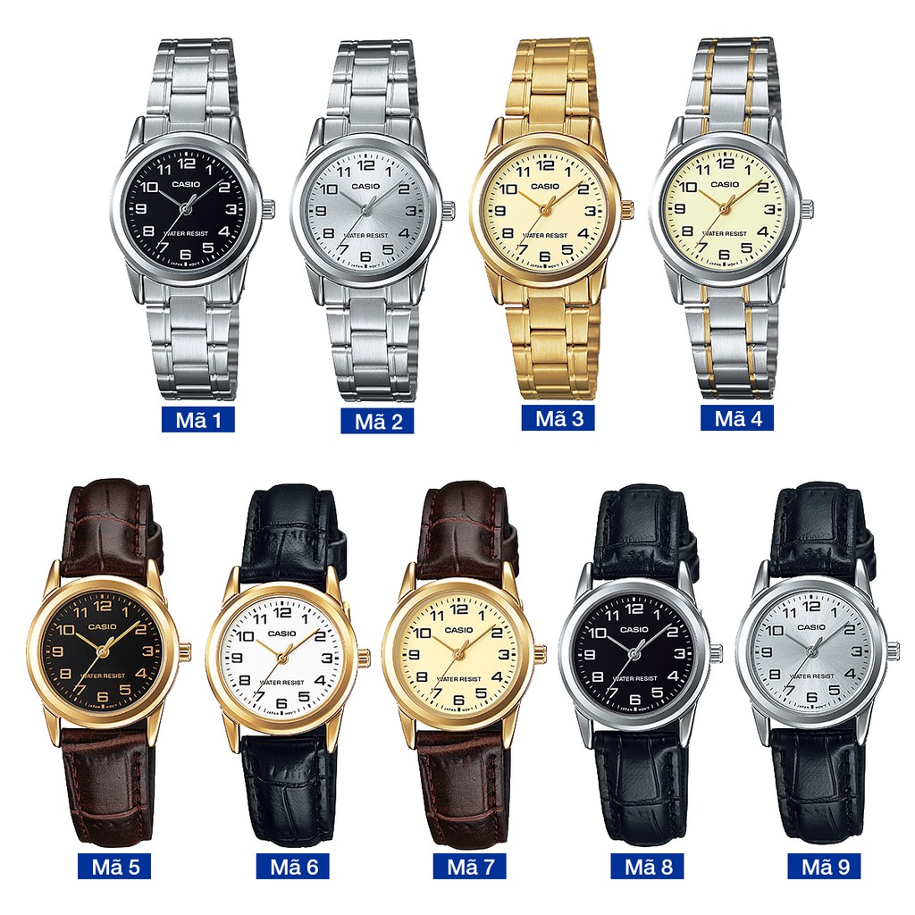 Đồng hồ nữ Casio Standard chính hãng Anh Khuê LTP-V001 Series (25mm)