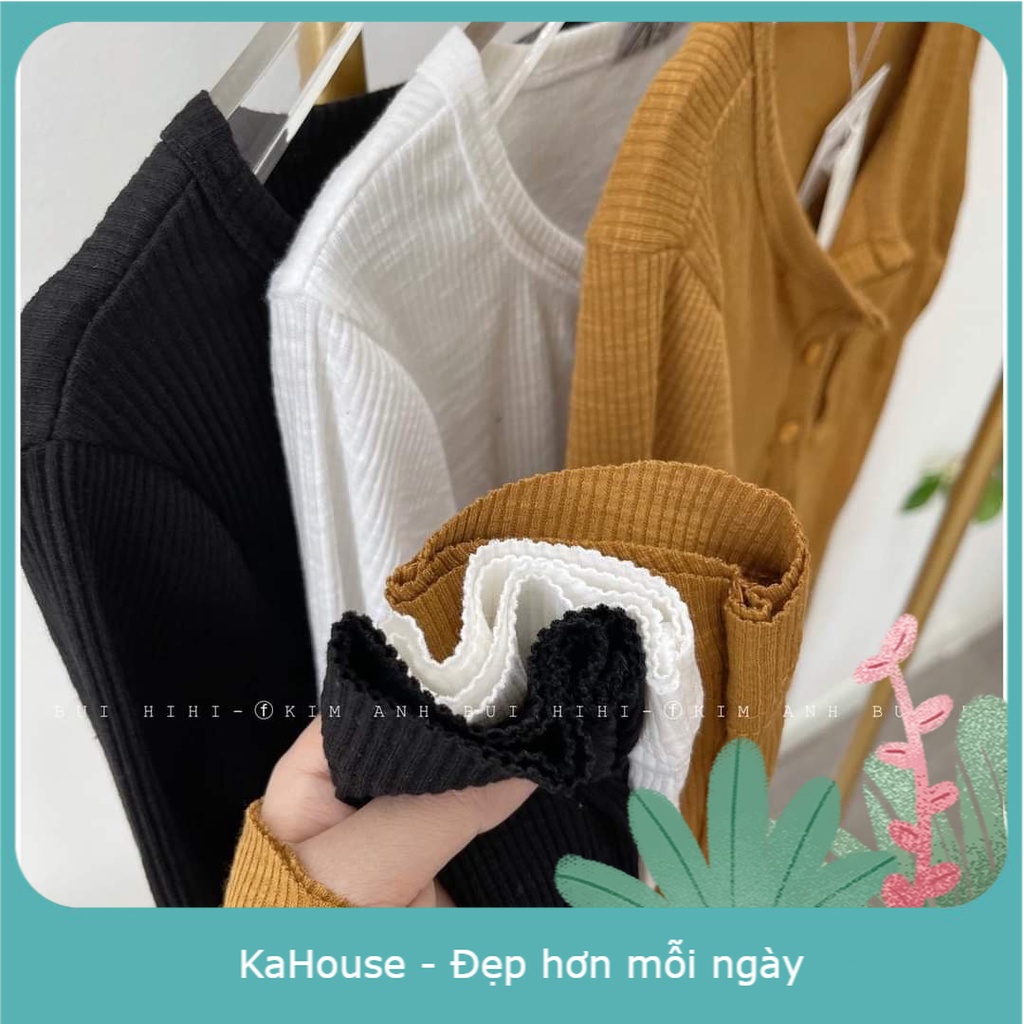 [ Hàng cao cấp loại 1 kèm hình thật ] Áo Len Tăm Gân Dài Tay Basic- KaHouse 024 | BigBuy360 - bigbuy360.vn