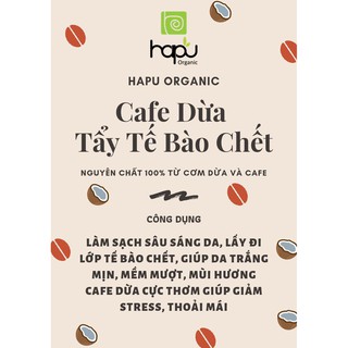 Bột Cafe Dừa Nguyên Chất HaPu Organic