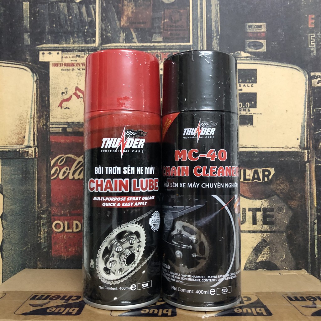 Chai dưỡng sên bôi trơn Thunder Chain Lube 400ml