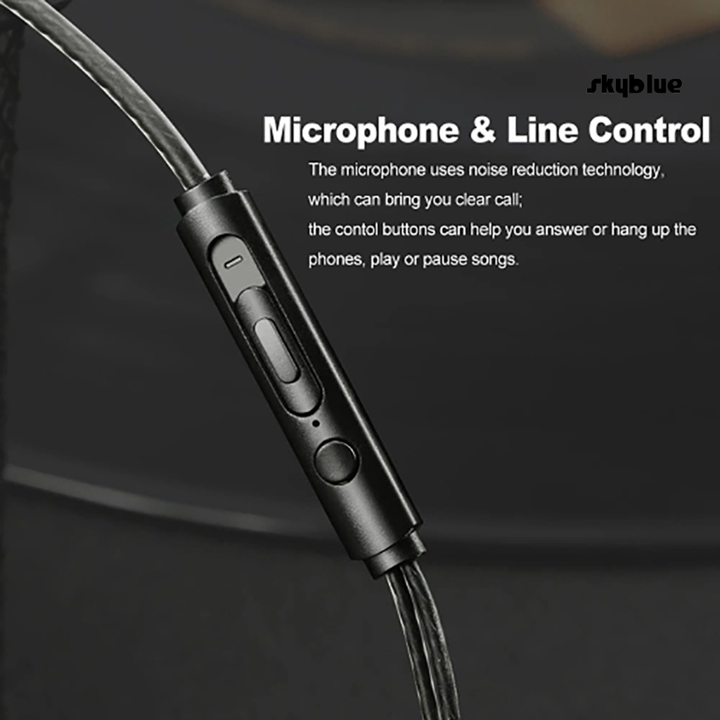 [SK]Type C In-Ear Wired Metal Stereo Earphone In-line Control Headphone with Mic