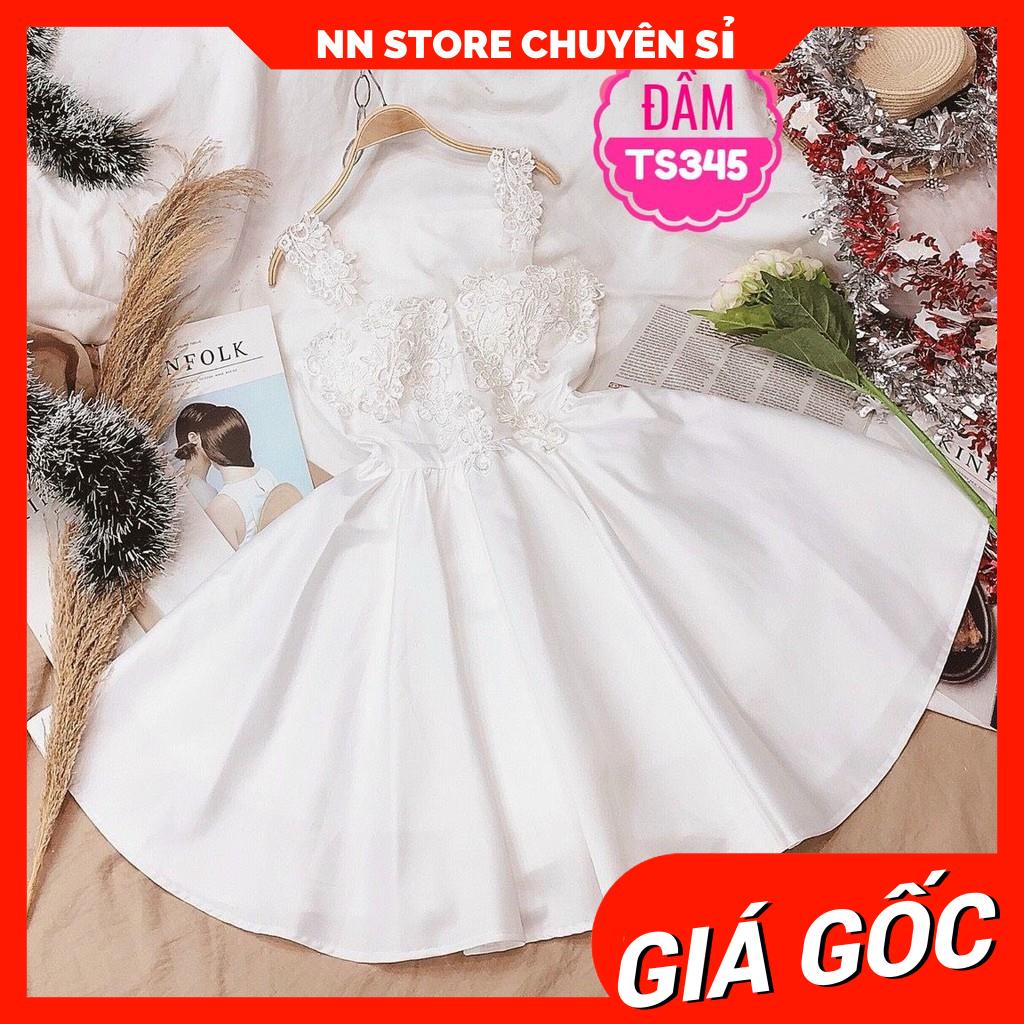 ĐẦM TRẮNG XÒE PHỐI REN HÀNG THIẾT KẾ TS345 ⚡ HÀNG ĐẸP ⚡ ẢNH THẬT⚡ ĐẦM XÒE CÔNG CHÚA ⚡ ĐẦM NỮ ĐI TIỆC