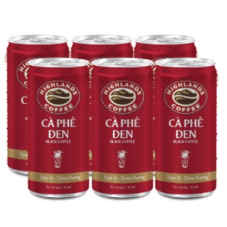Thùng 24 lon cà phê đen Highlands coffee 185ml/lon