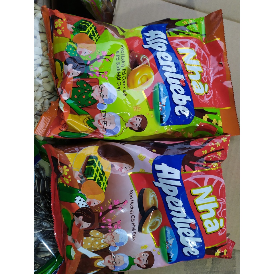 Kẹo mềm Alpenliebe 2Chew vị sữa &amp; hương trà sữa trân châu đường đen gói 227.5G