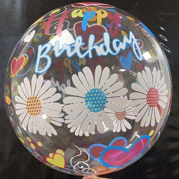 Bong Bóng Bobo Trong Suốt 18inch Dùng Trang Trí Tiệc Sinh Nhật, Đám Cưới