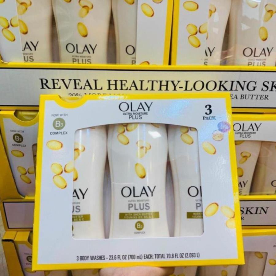 Set 3 chai Sữa Tắm Dưỡng Ẩm Olay Ultra Moisture Plus+ 700ml - Mỹ chính hãng