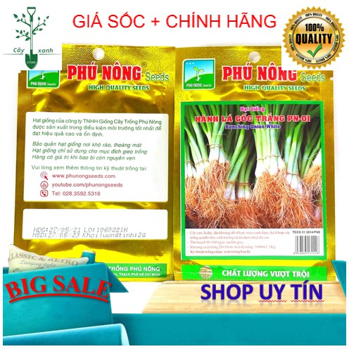 Hạt Giống Hành Lá Gốc Trắng Cao Sản 2Gr Dễ Trồng, Nhanh Thu Hoạch - Phú Nông Seeds