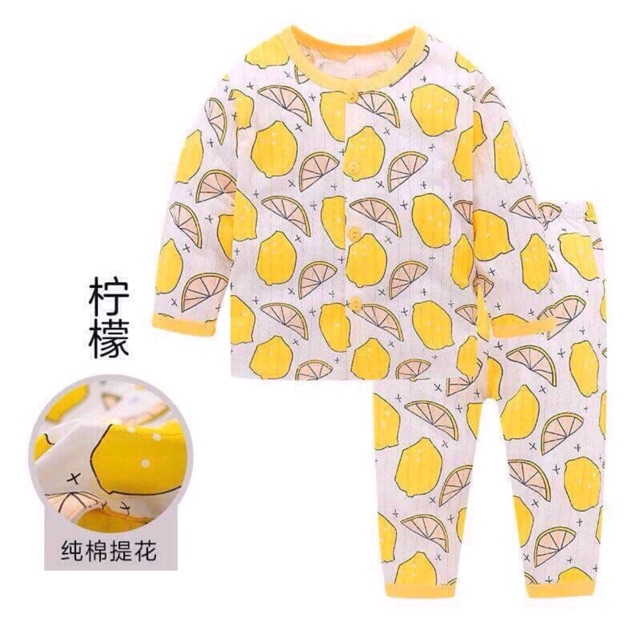 [Chọn mẫu - Đủ size] Bộ cotton giấy hàng xuất Nhật cho bé [cúc giữa sz 66-100 tương ứng 5-13kg]