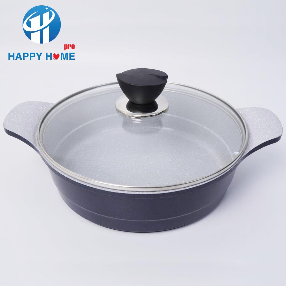 Nồi Orsay tráng sứ phủ Ceramic Happy Home Pro đường kính 24cm dung bếp từ - Made in Korea