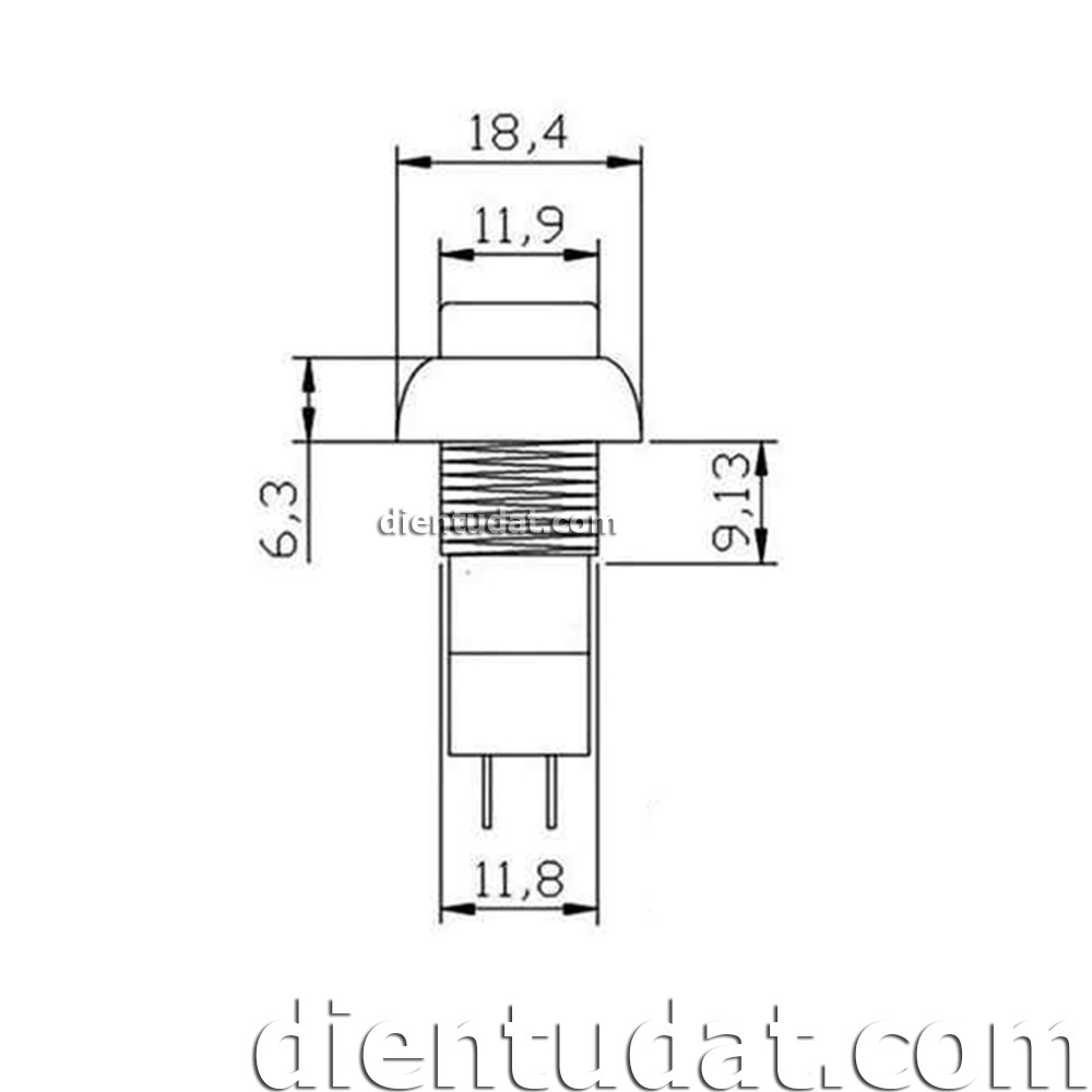 Nút Nhấn Tròn ON/OFF - Reset 3A PBS-11A