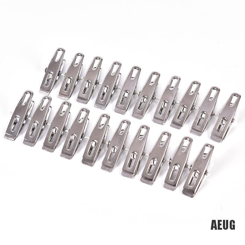 Bộ 20 Kẹp Quần Áo Bằng Thép Không Gỉ Chất Lượng Cao