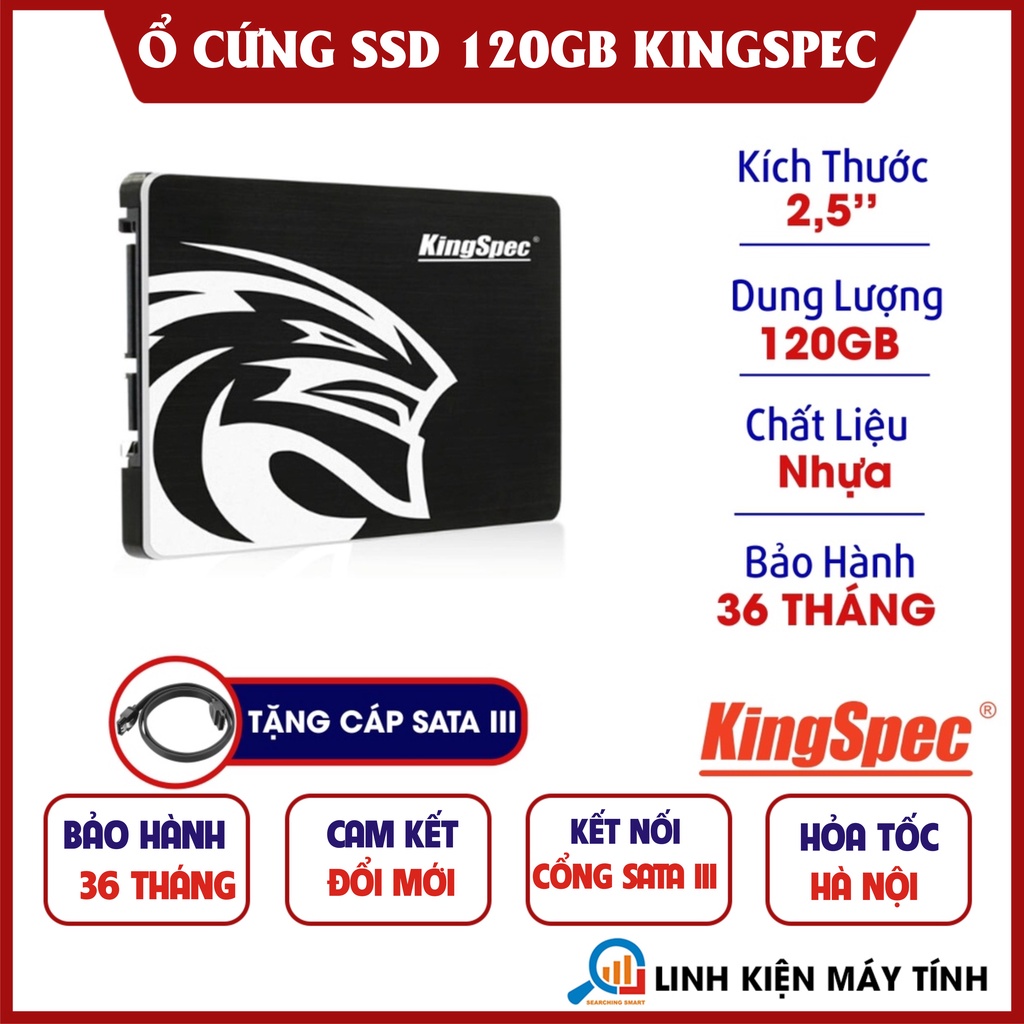 Ổ cứng SSD 120GB Kingspec 2.5Iinch - Chính Hãng - Bảo hành 36 tháng !!!