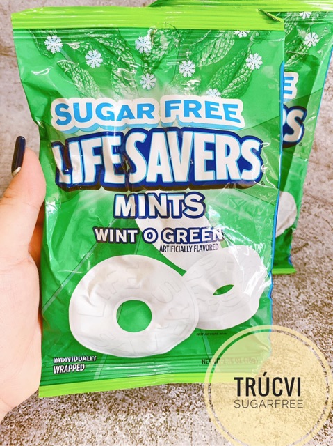 [Mã GROSALE2703 giảm 8% đơn 250K] 1 góiKẹo the không đường Life Savers sugar free