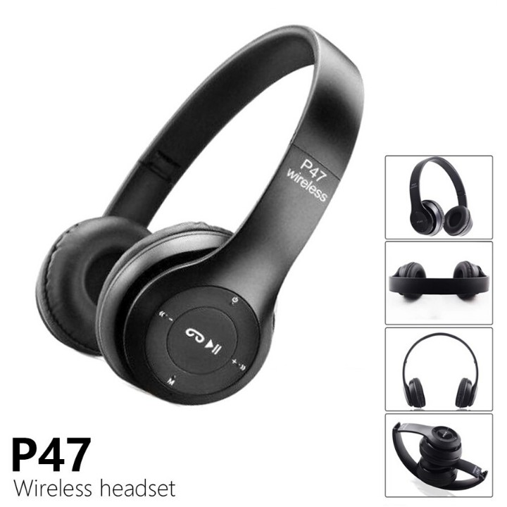 Tai Nghe Chụp Tai Bluetooth P47 Có Khe Cắm Thẻ Nhớ - âm thanh hay