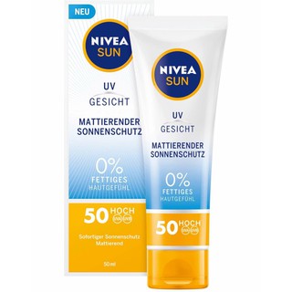 Kem chống nắng kiềm dầu Nivea Sun LSF50 - dạng kem dành cho mặt