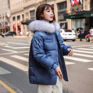 Áo phao nữ dáng lỡ mở