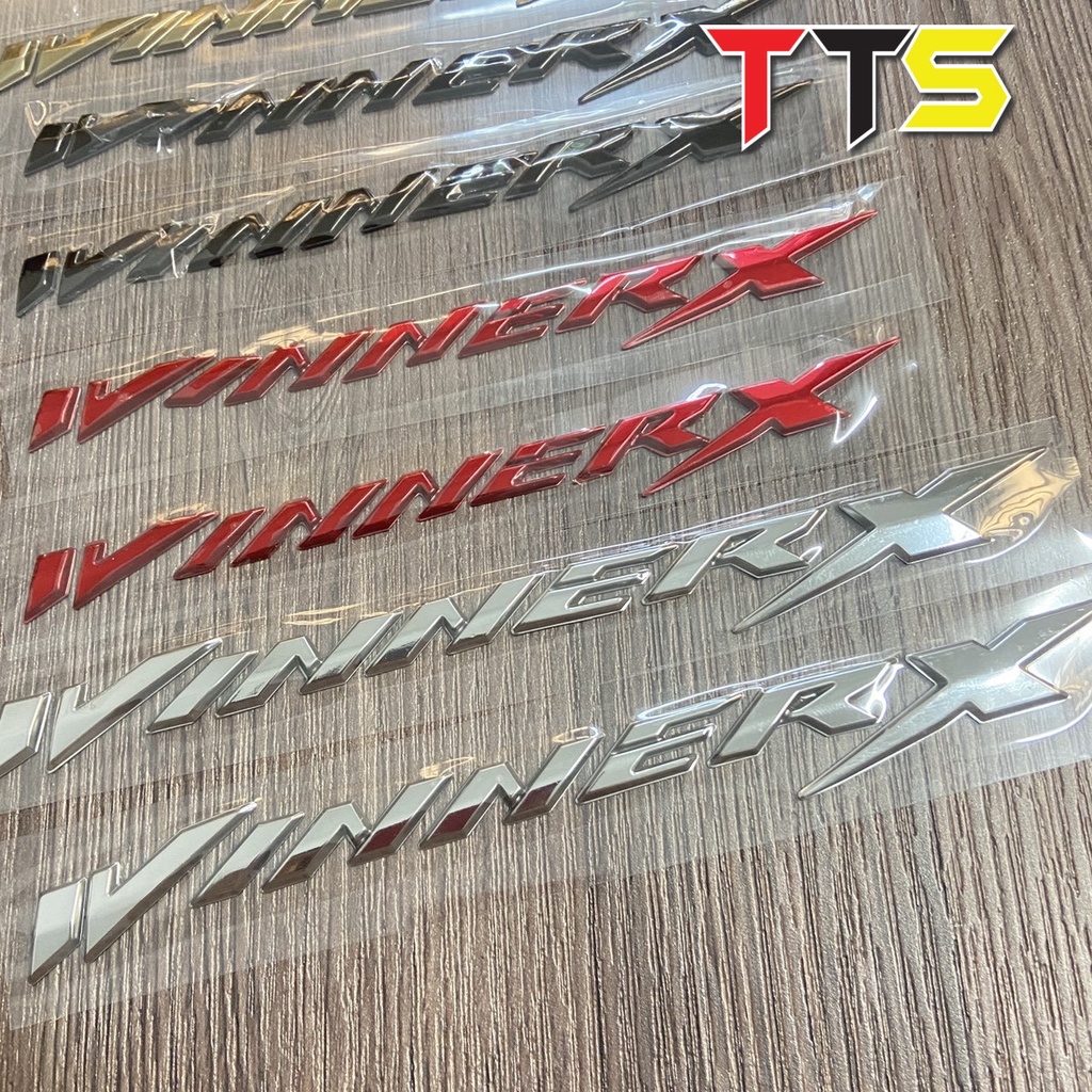 Bộ tem WINNER X đầy đủ màu sắc sử dụng dán ốp lườn 2 bên dàn áo, tem nhựa cứng zin xi bóng