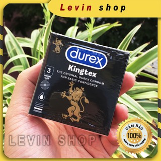 3 cái/hộp] Bao cao su Durex kingtex [Che tên khi giao hàng